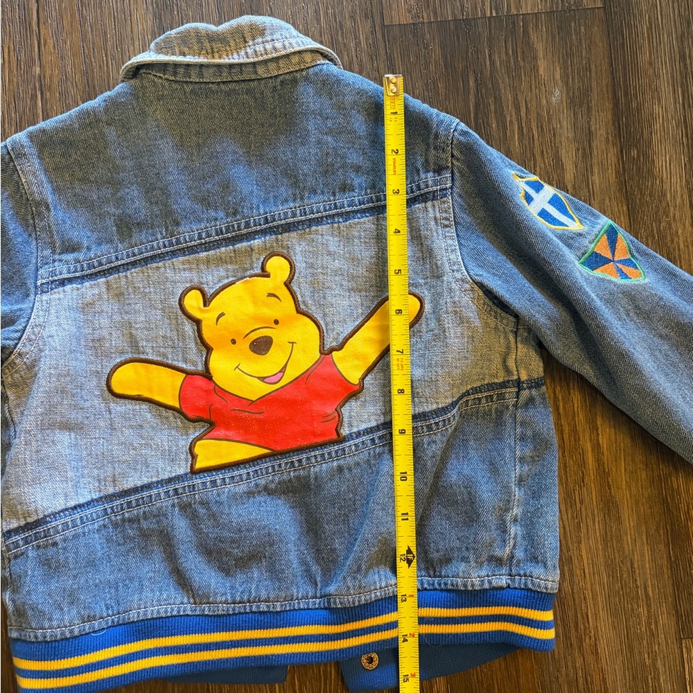 Vintage Disney Store Winnie the Pooh & Tigger Denim Varsity Jacket - Picture 5 of 6